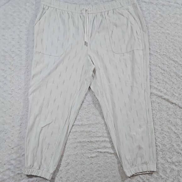 Athleta womens size 26 Farallon Printed Jogger Spliced Magic Veil Grey Lounge Ca - Picture 1 of 8